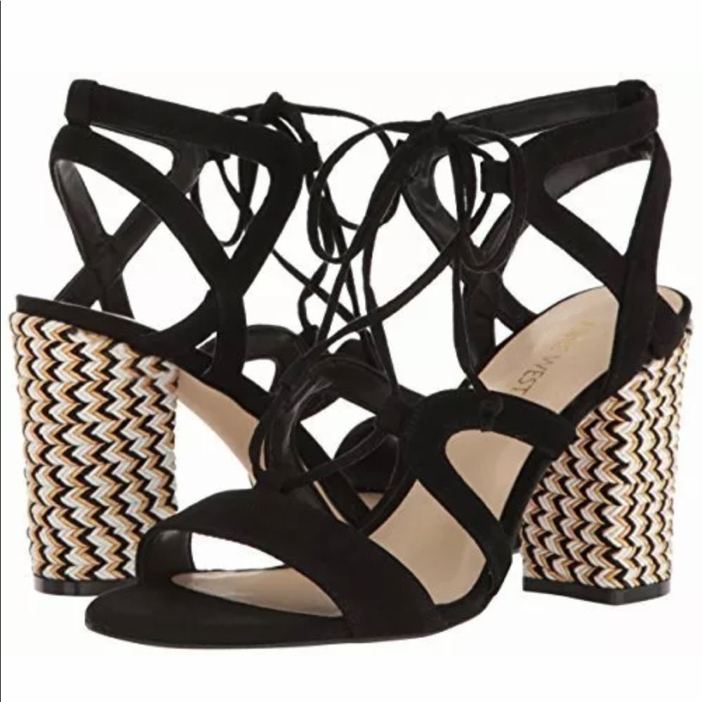Nine West Bizet Women’s black sandals size 10M